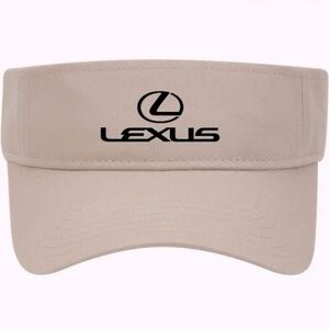 NWT Lexus Luxury Logo Golf Sun Visor Adjustable Stone Tan Unisex Embroidered